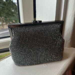 Elegant Black and Silver Clutch